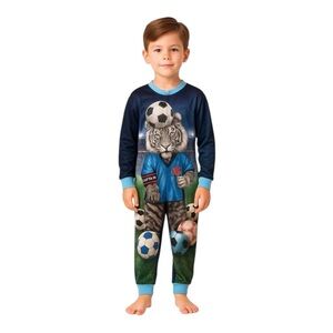 Velour Soccer Tiger Pyjamas PJs
